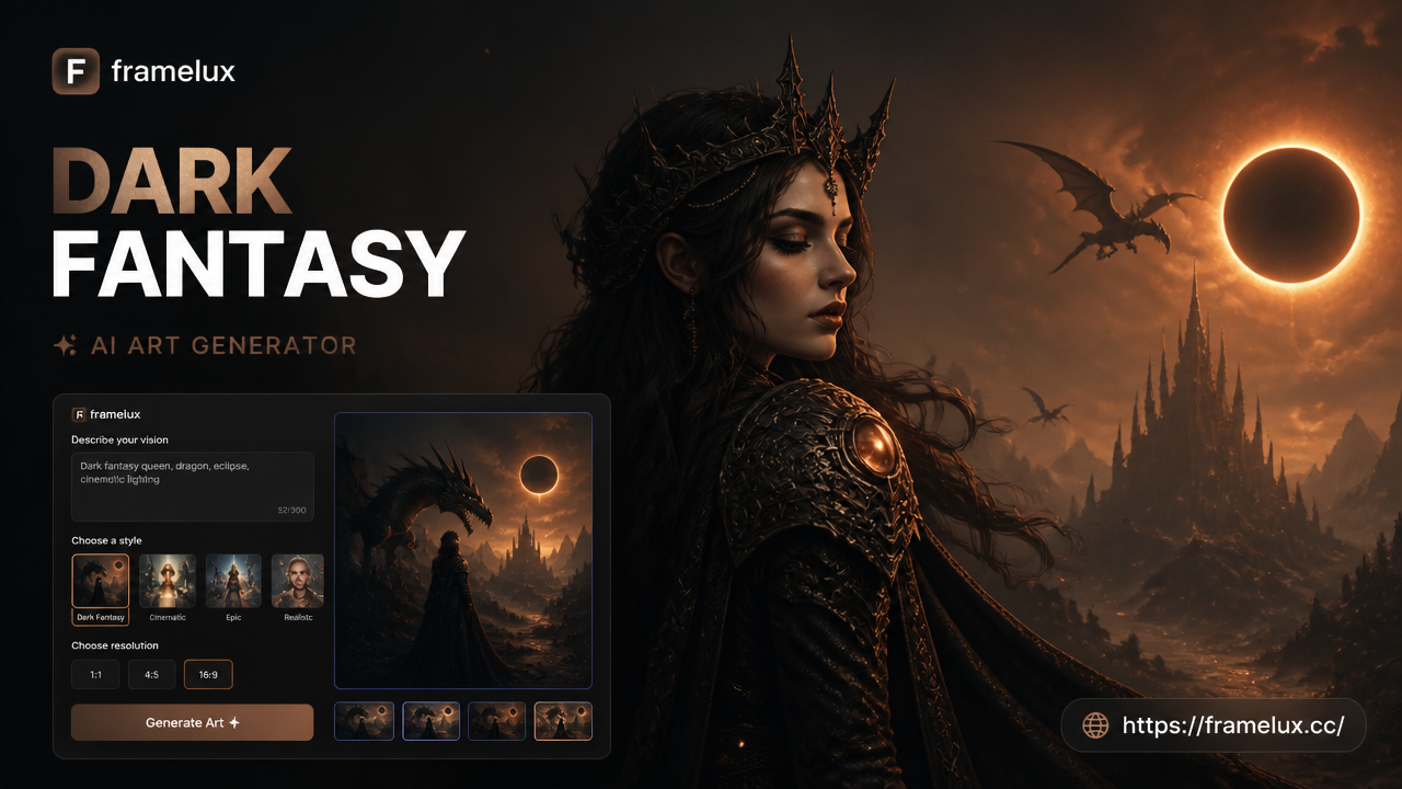 Summon Dark Fantasy Worlds: AI Art Generator