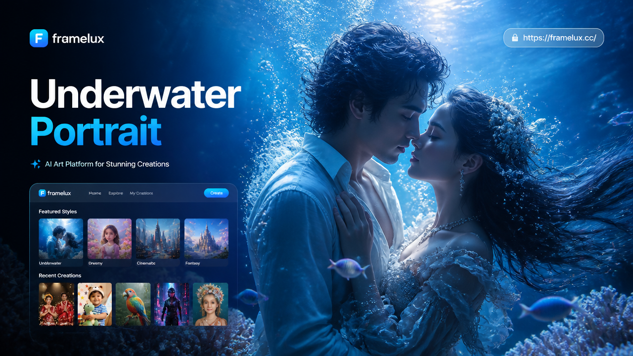 Create Dreamy Underwater Couple Portraits with AI