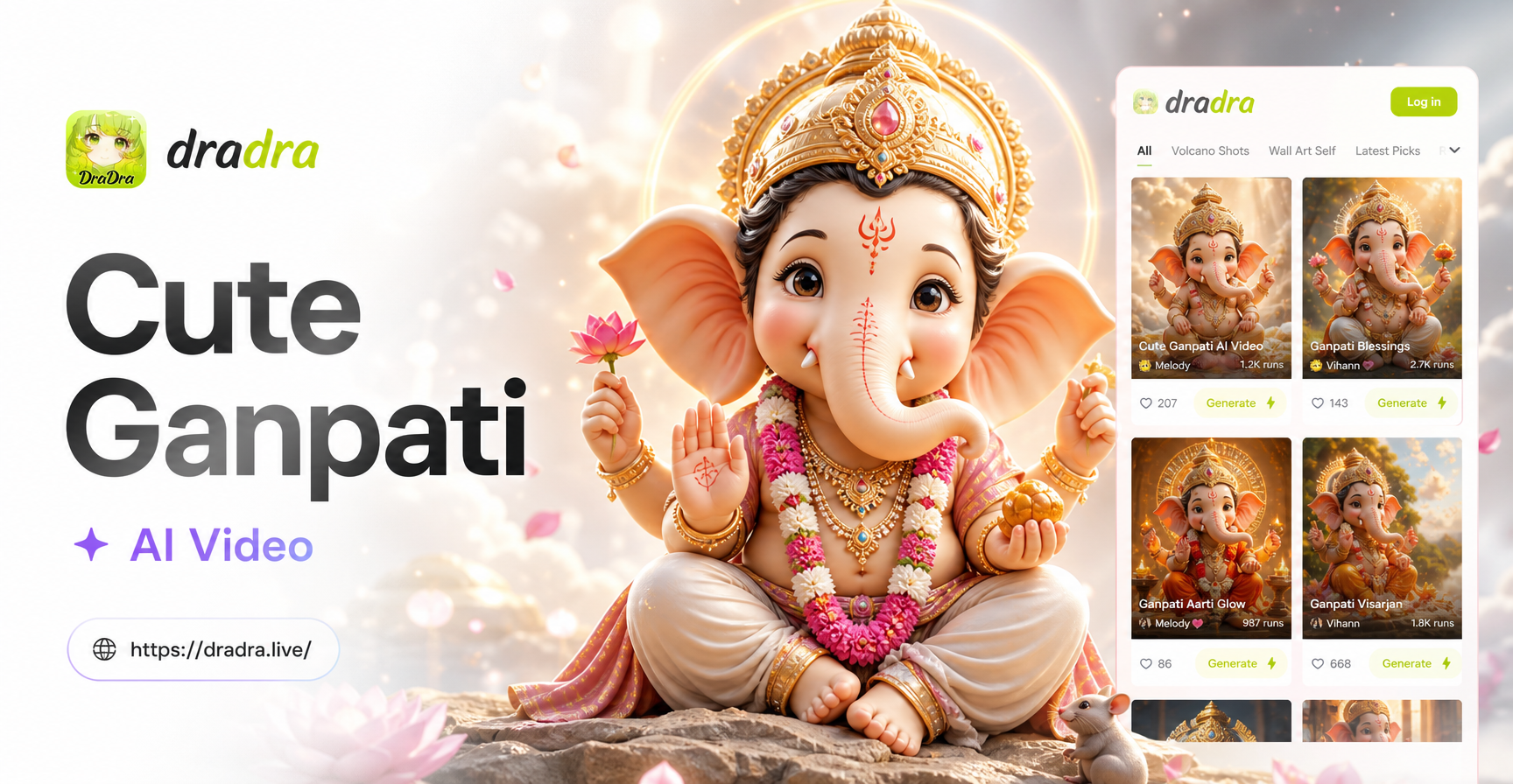 Create Lovely Lord Ganesha Videos with AI