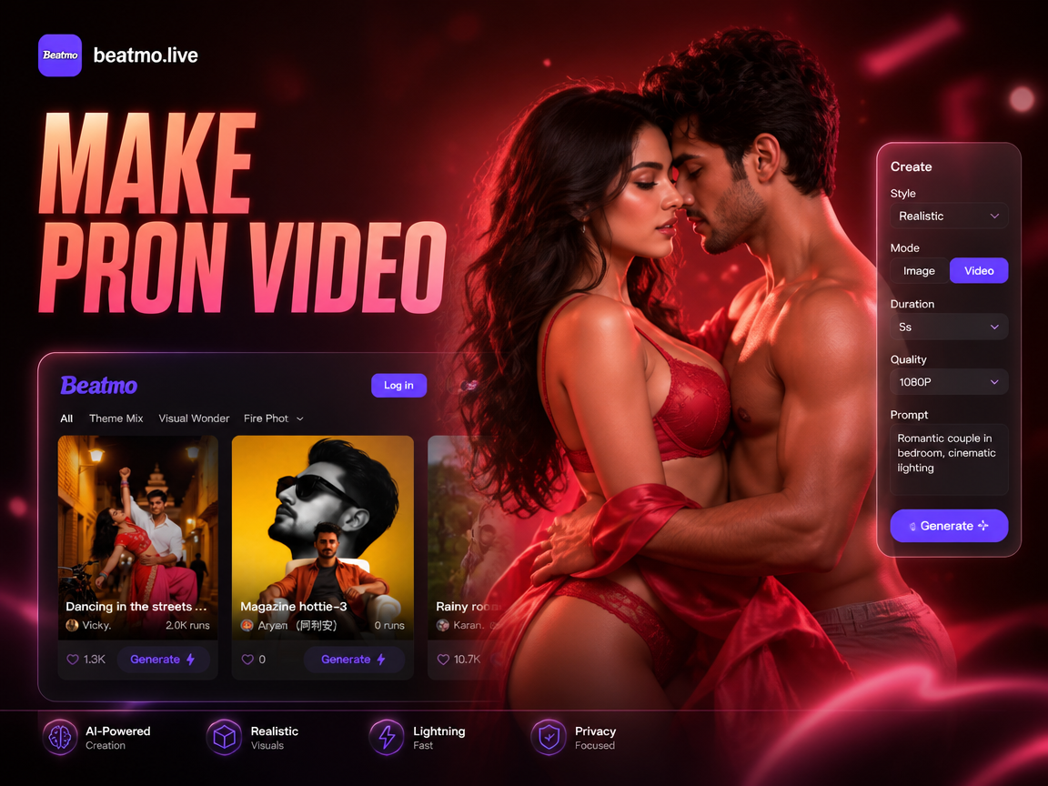 Cinematisches erwachsenes Video erstellt in beatmo
