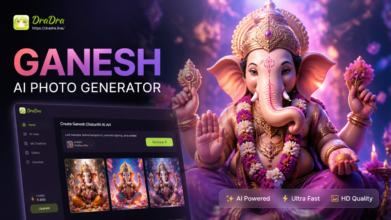 Create Divine Ganesh Chaturthi AI Photos & Greetings