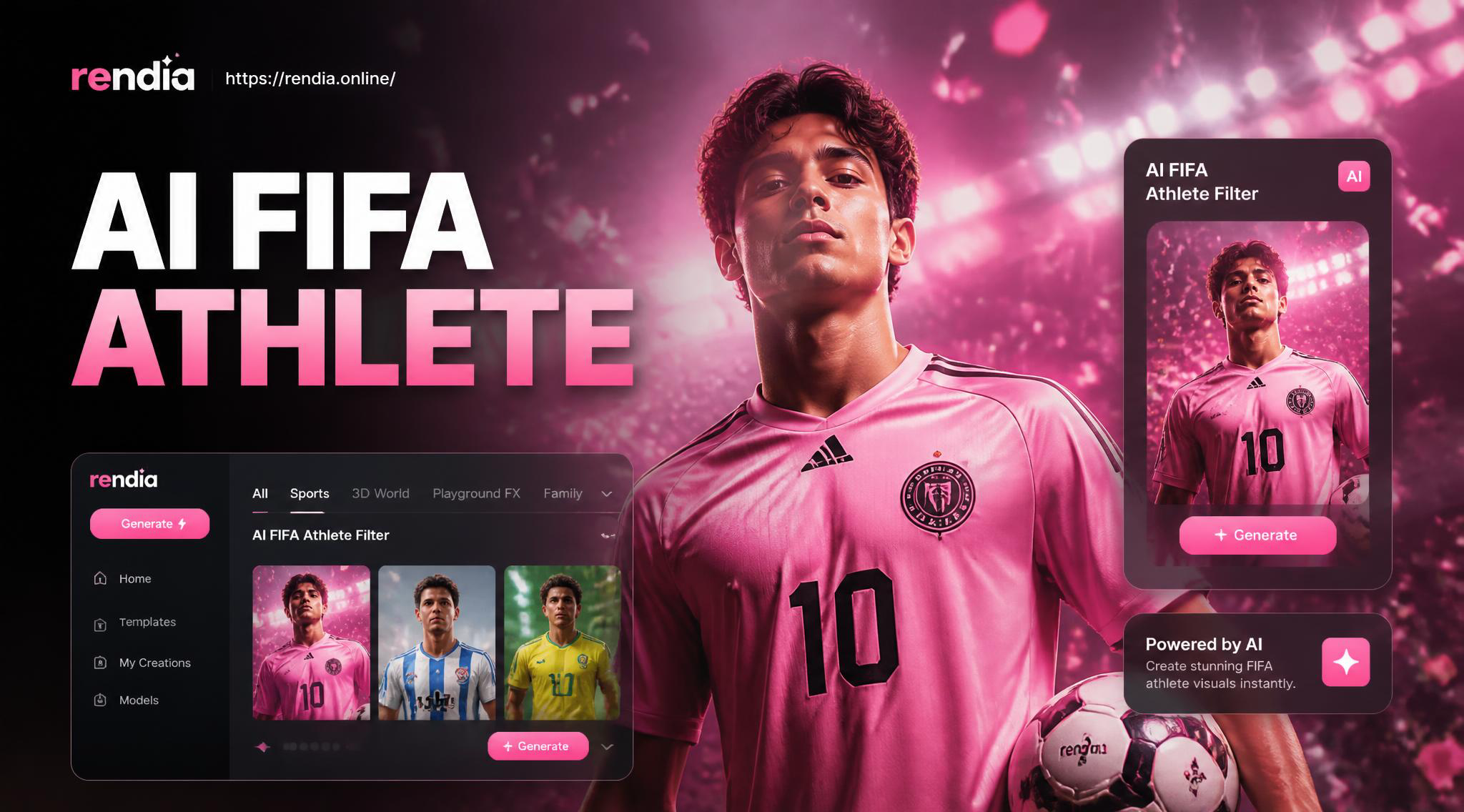 Transformasi avatar gaya AI FIFA