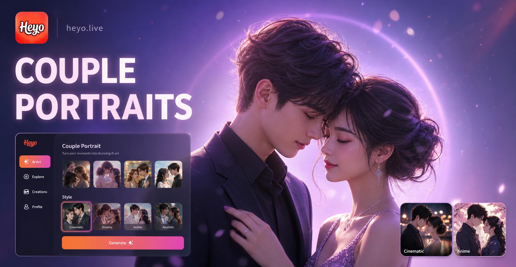AI Couple Portrait Generator | Create Stunning Photos Instantly