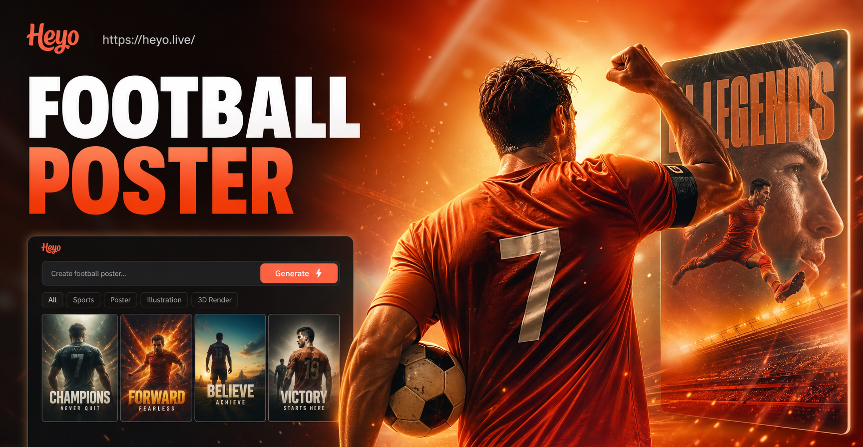 AI generated football poster example