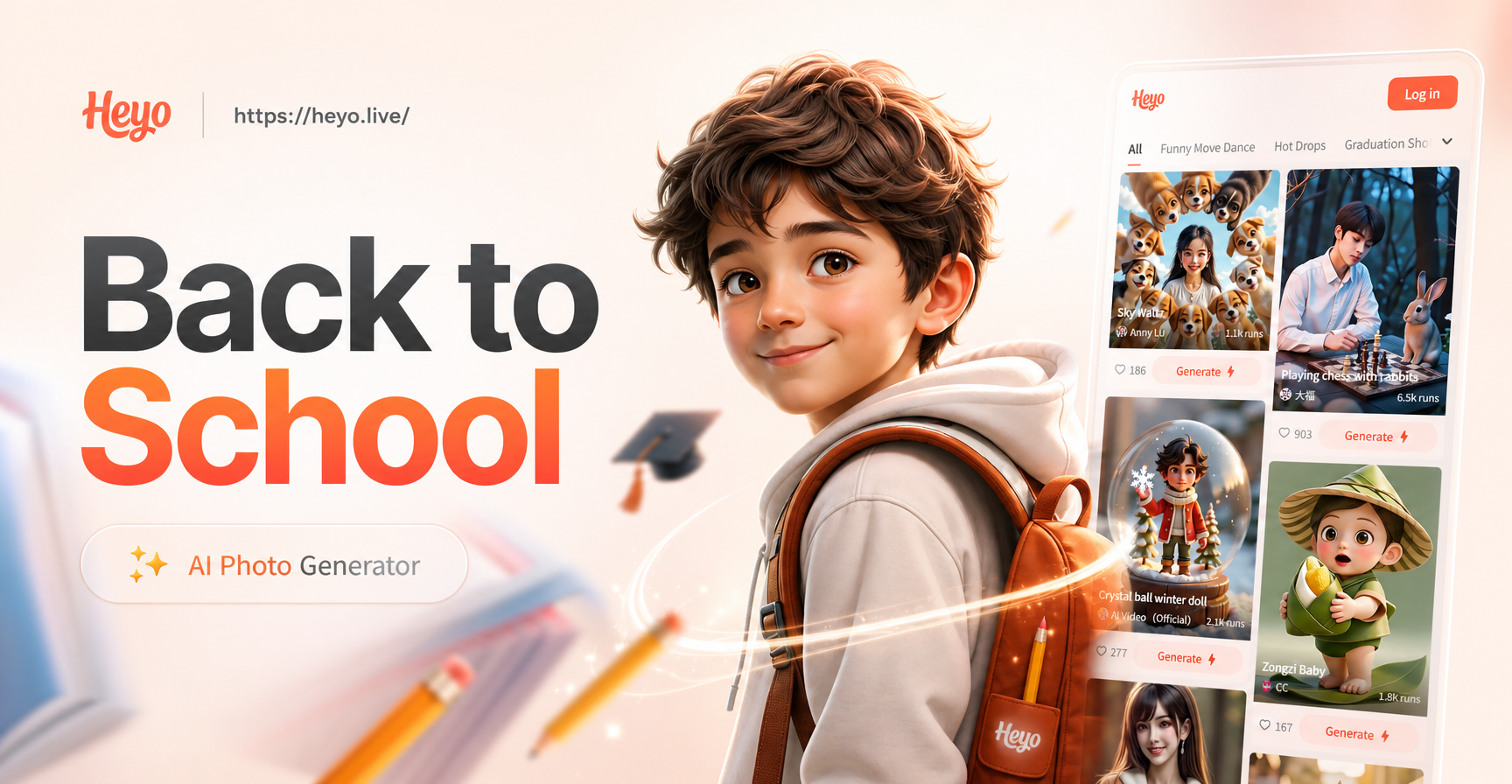 back to school ai photo generator example