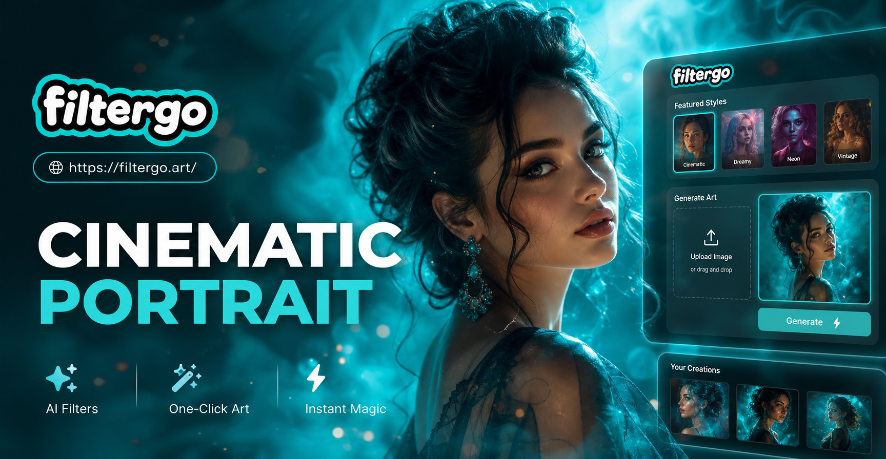 Cinematic Smoky Portrait Effects: AI Dramatic Style Filters
