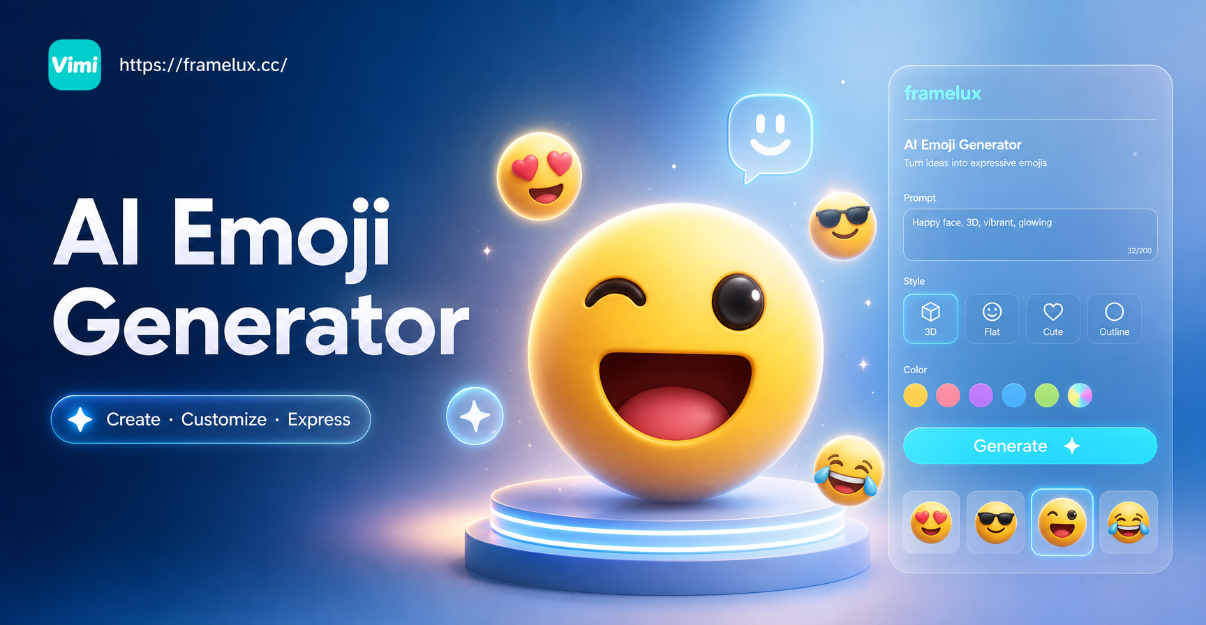 AI generated personalized emojis from a selfie