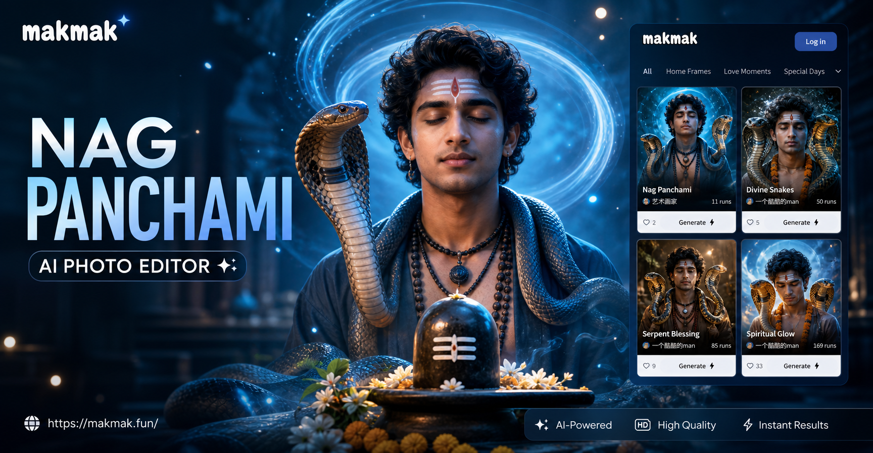 Editor de Fotos AI Nag Panchami: Crea Arte Devta Fácilmente