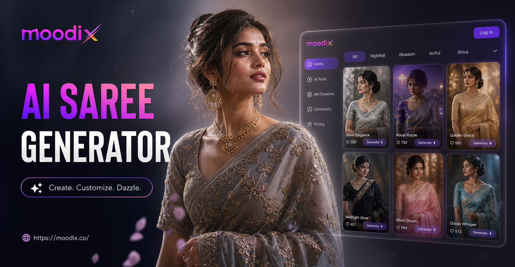 Create Stunning AI Saree Photos & Videos Instantly