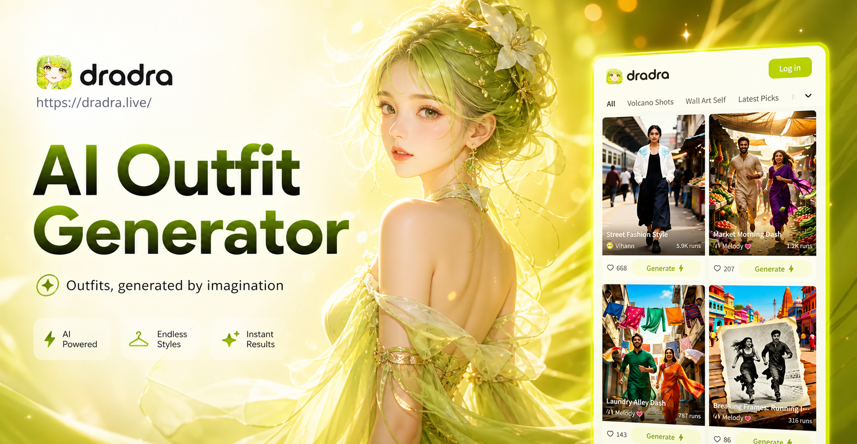 AI outfit generator before and after transformation