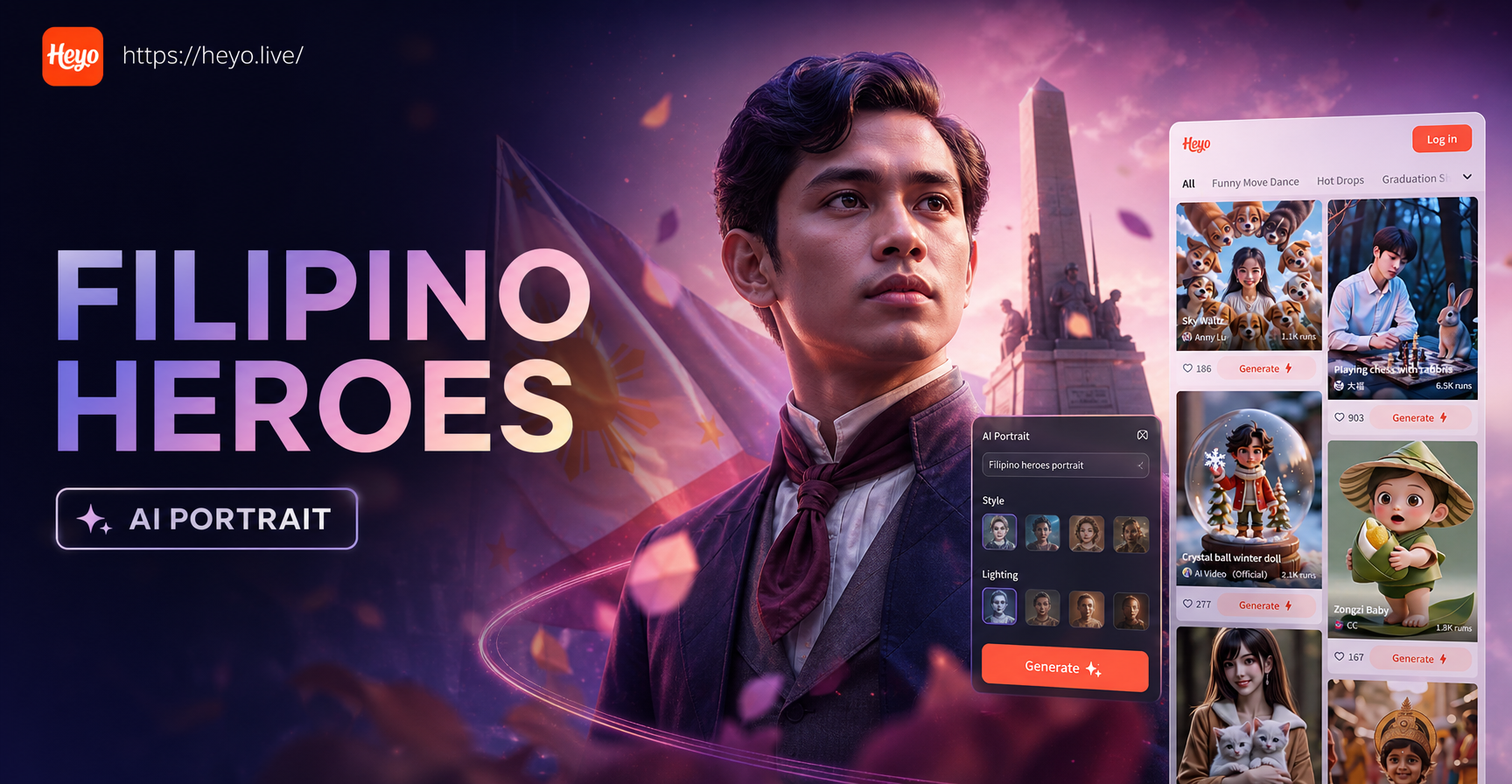 Create Stunning Filipino Heroes AI Portraits in Seconds