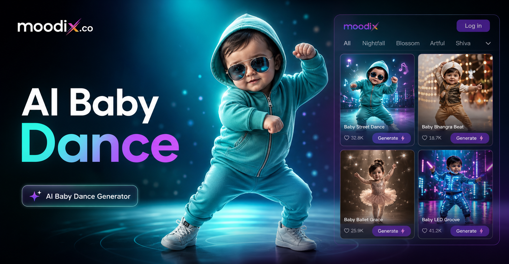 AI baby dancing video example