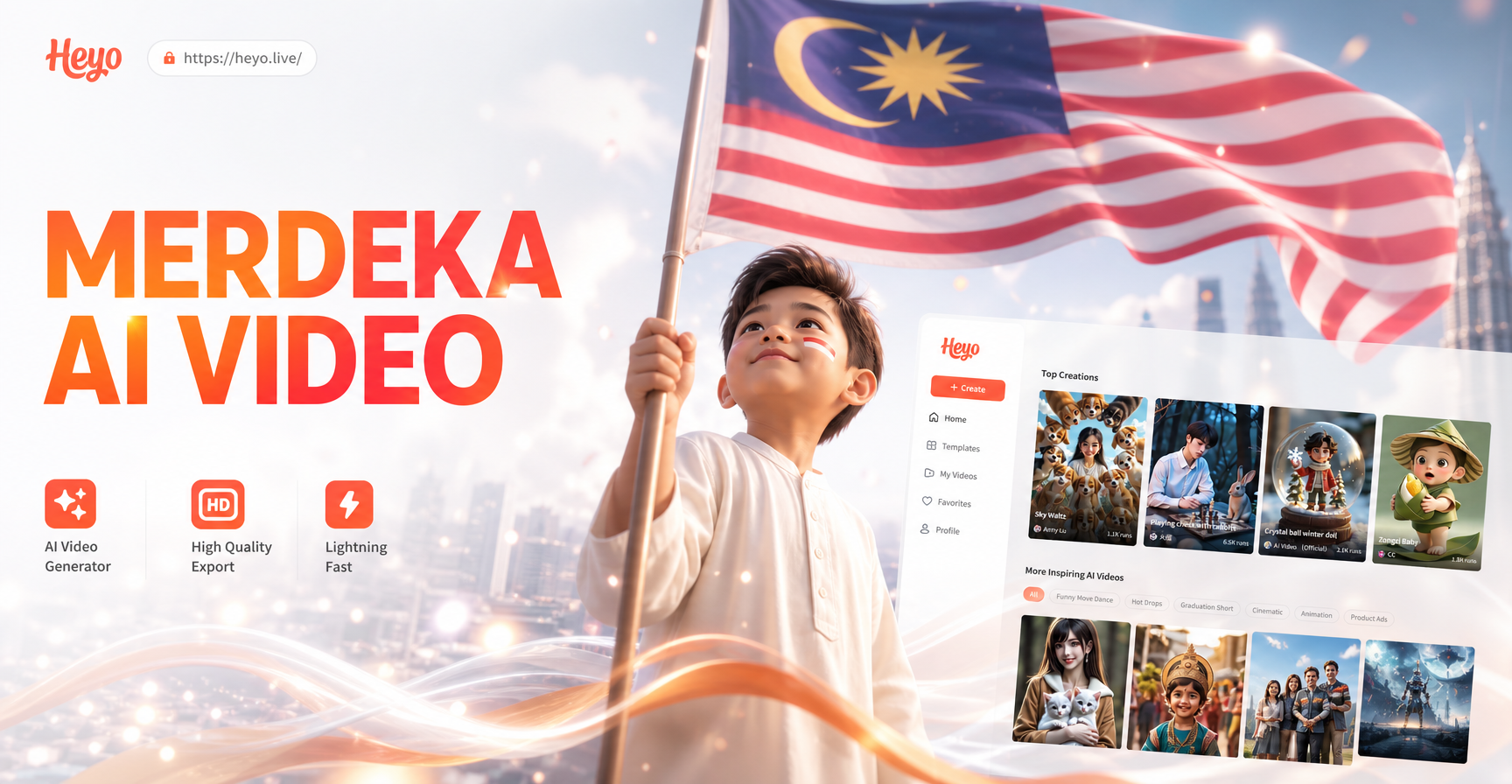 Create Patriotic Videos with AI | Merdeka AI Video Generator