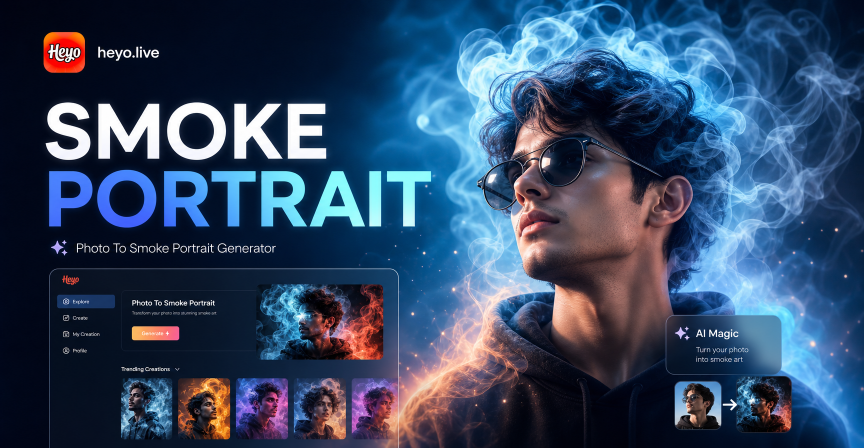 Transform Photos with AI Smoke Effect Portraits