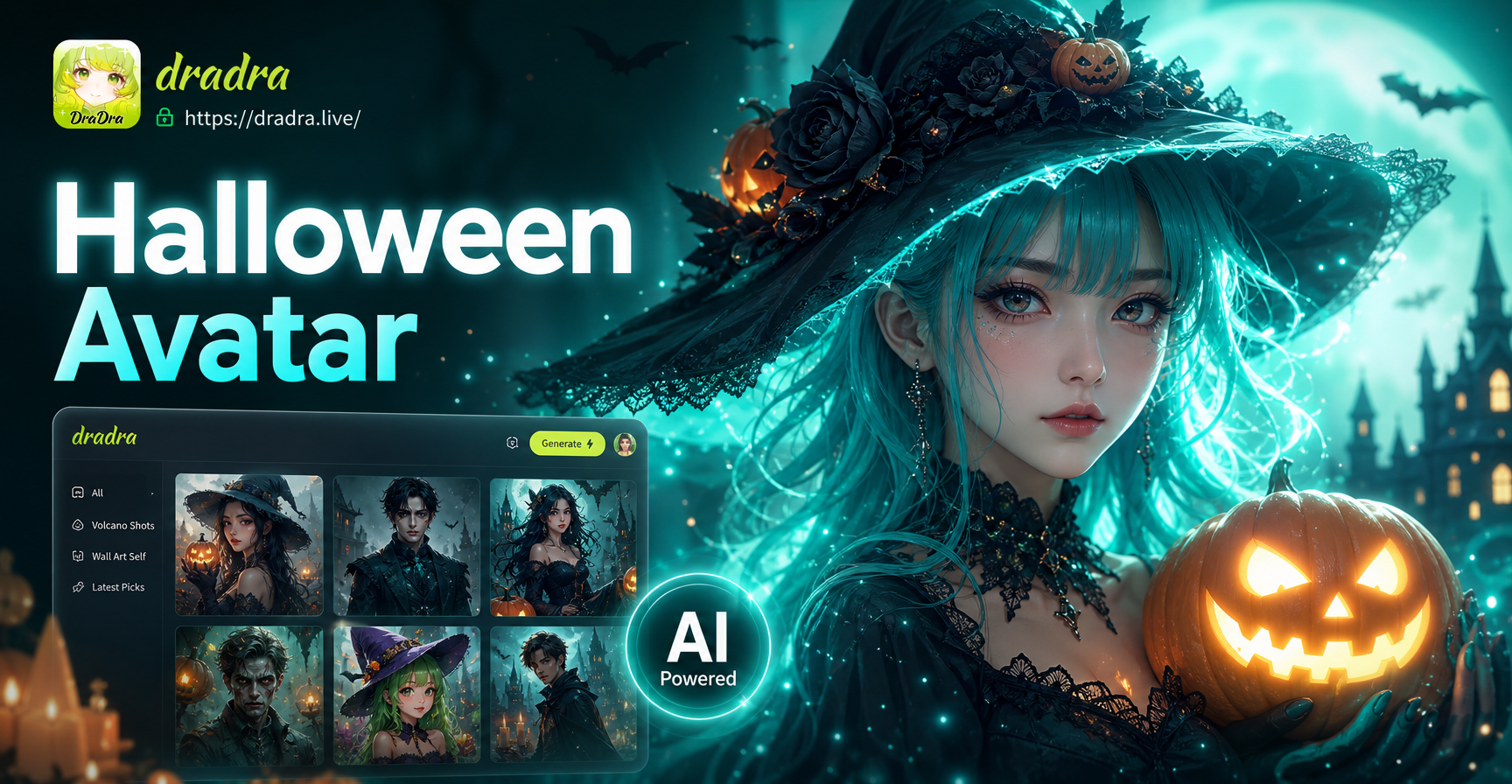 Halloween-Avatar-Generator, der eine Person in einen Zombie verwandelt