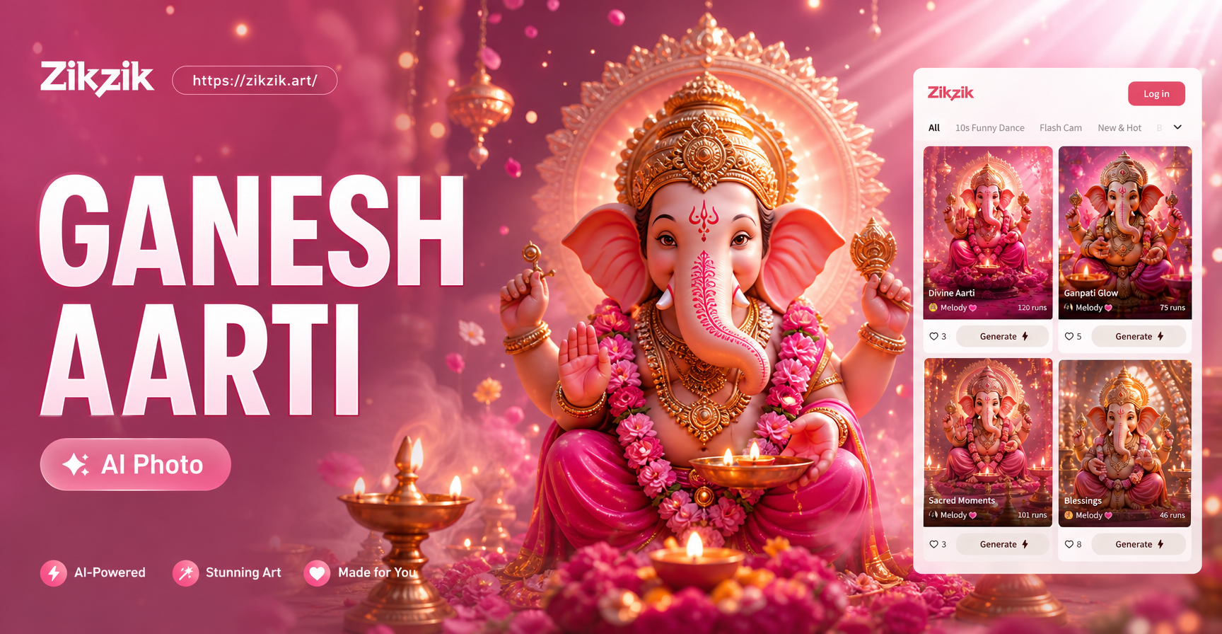 AI Lord Ganesh Aarti Photo Creator | Divine Image Generator