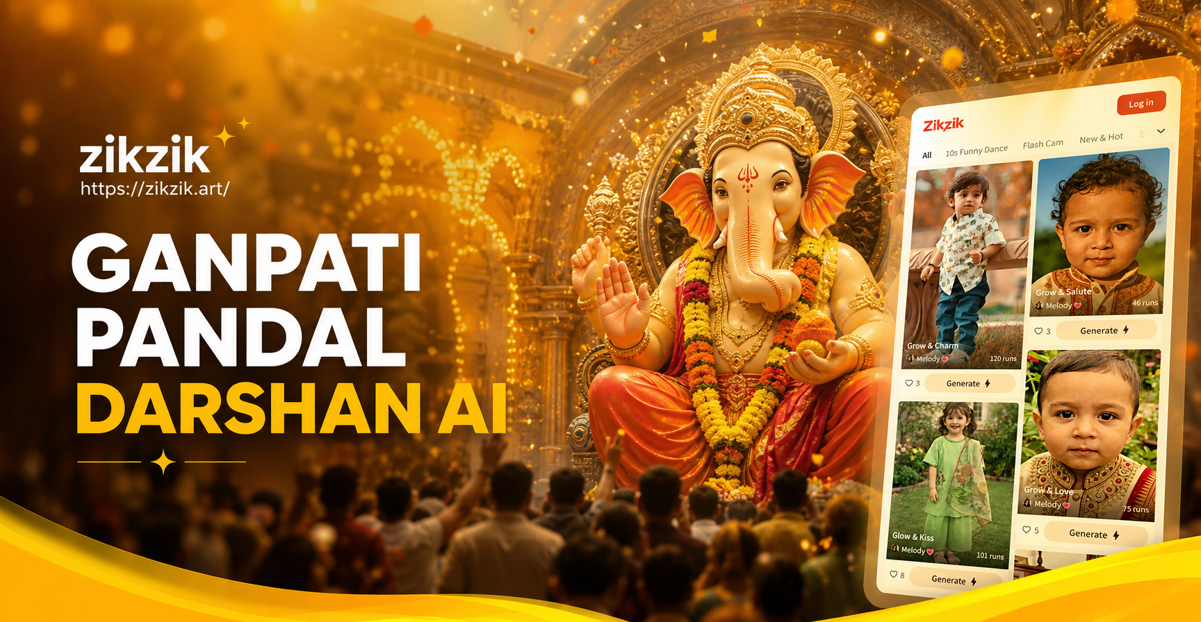 Create Stunning AI Ganpati Pandal Darshan Photos
