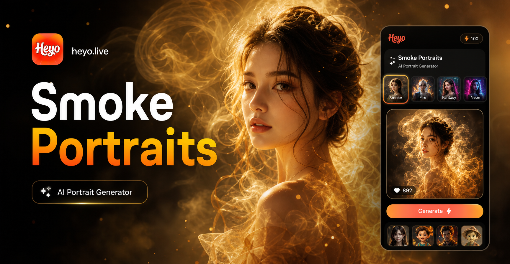 Create Dramatic Smoke Background Portraits with AI