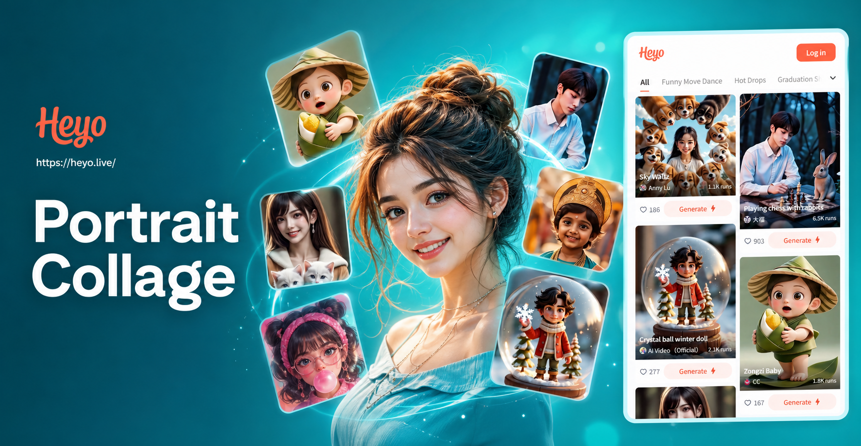 Create Viral Social Media Portraits with AI Collage Maker