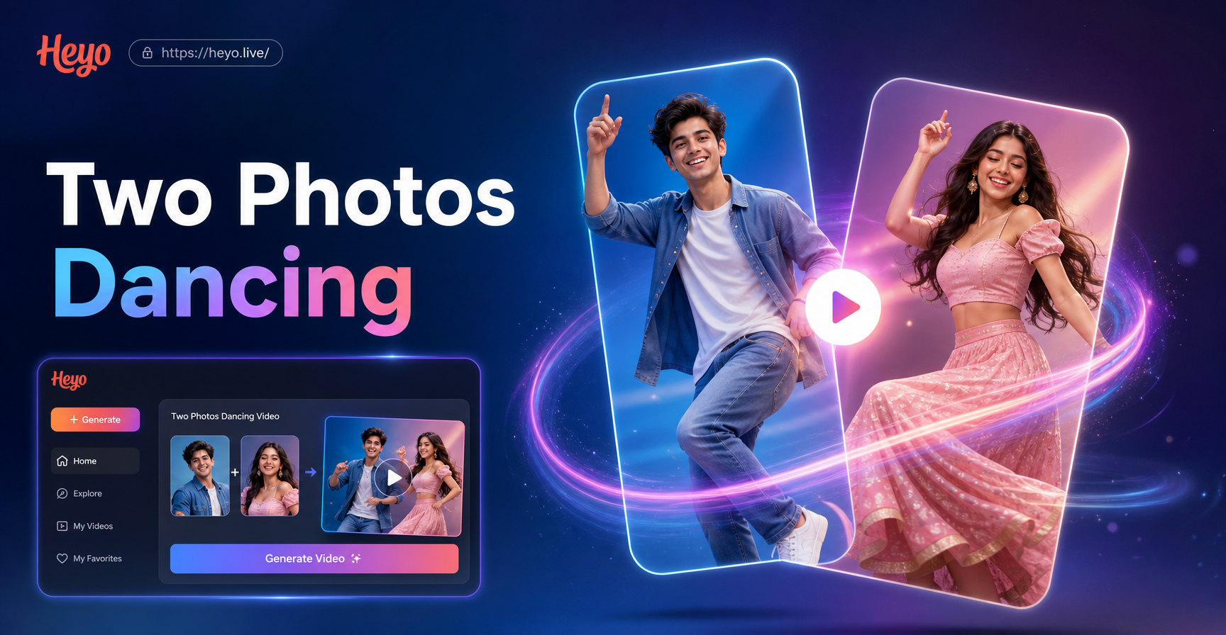Create a Two Photos Dancing Video in Seconds