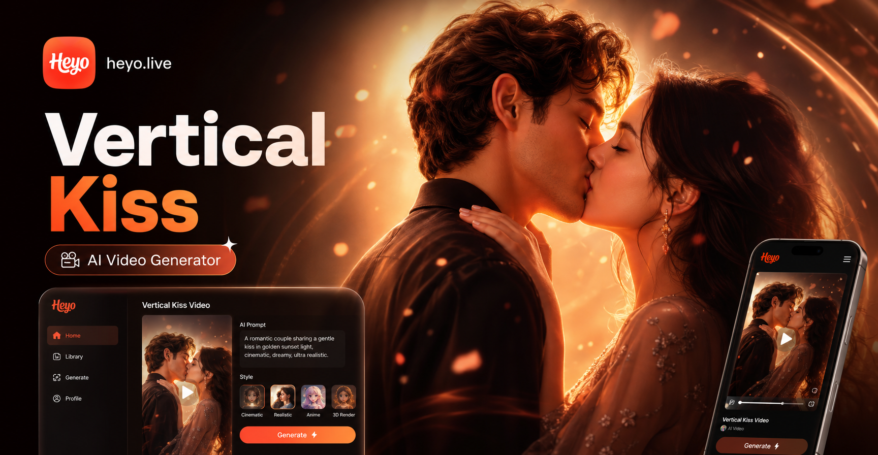 Create Vertical Kiss Videos Instantly With AI