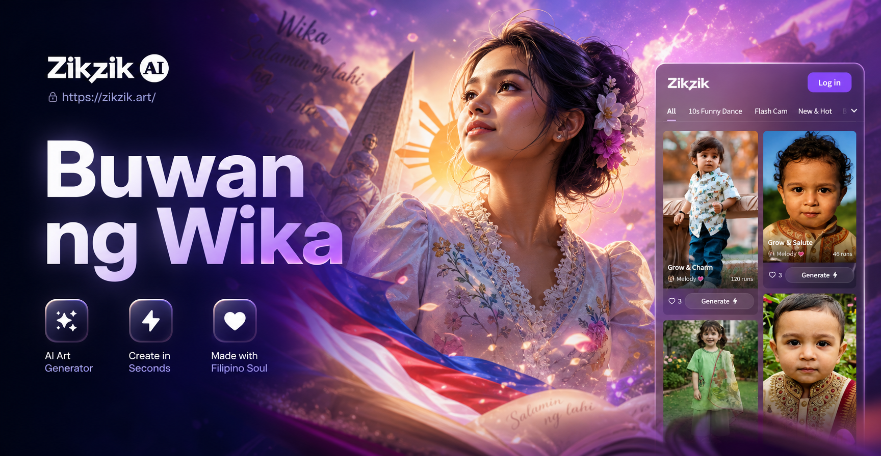 AI generated Buwan ng Wika poster example