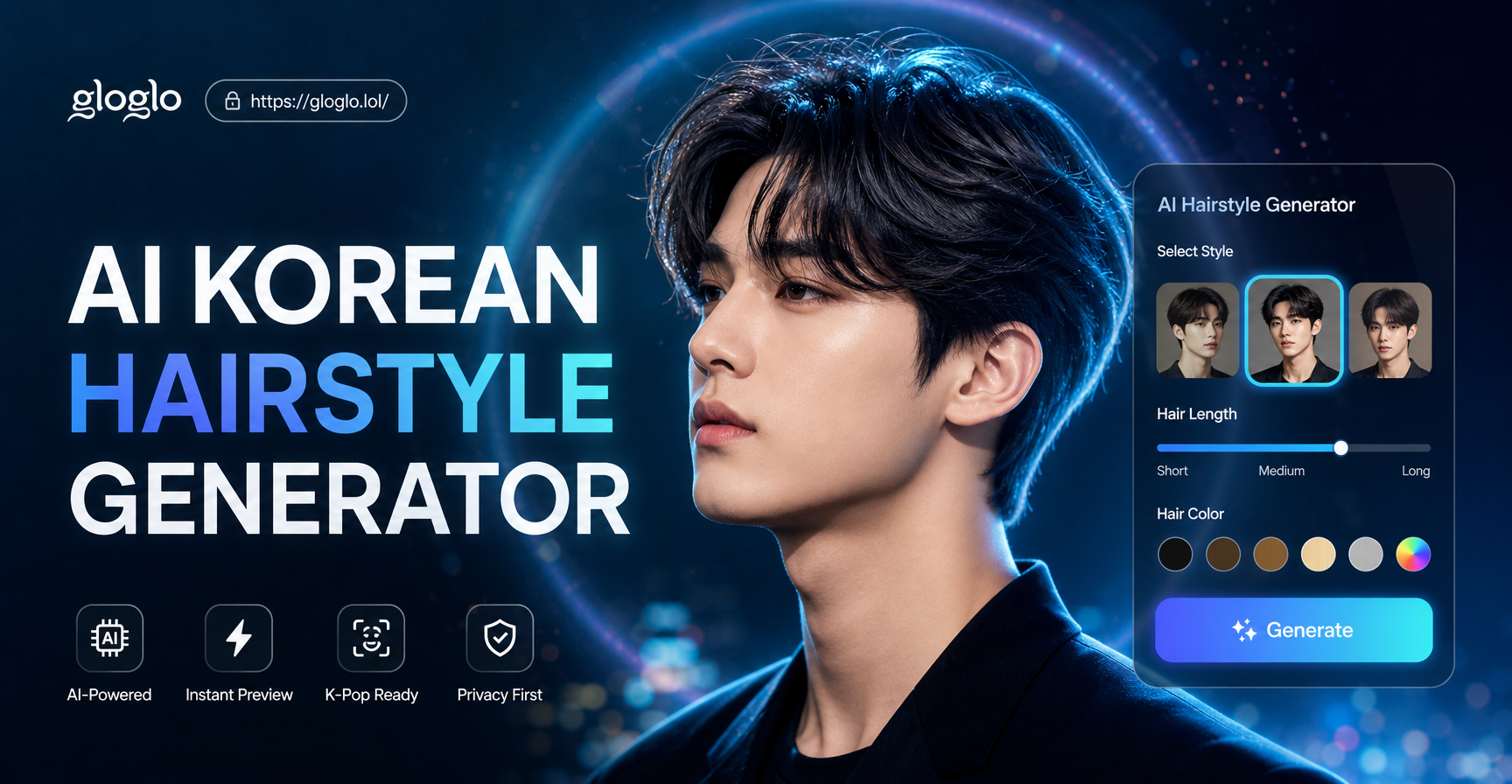 Generador de Peinados Masculinos Coreanos con IA: Prueba Virtual de Cabello