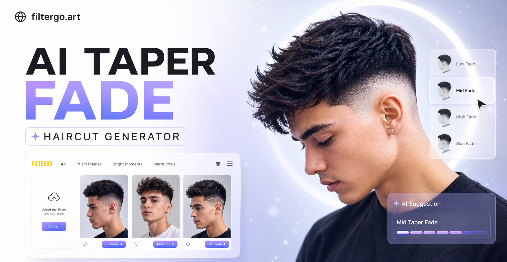 Try AI Taper Fade Haircut Generator - Virtual Hairstyle Preview
