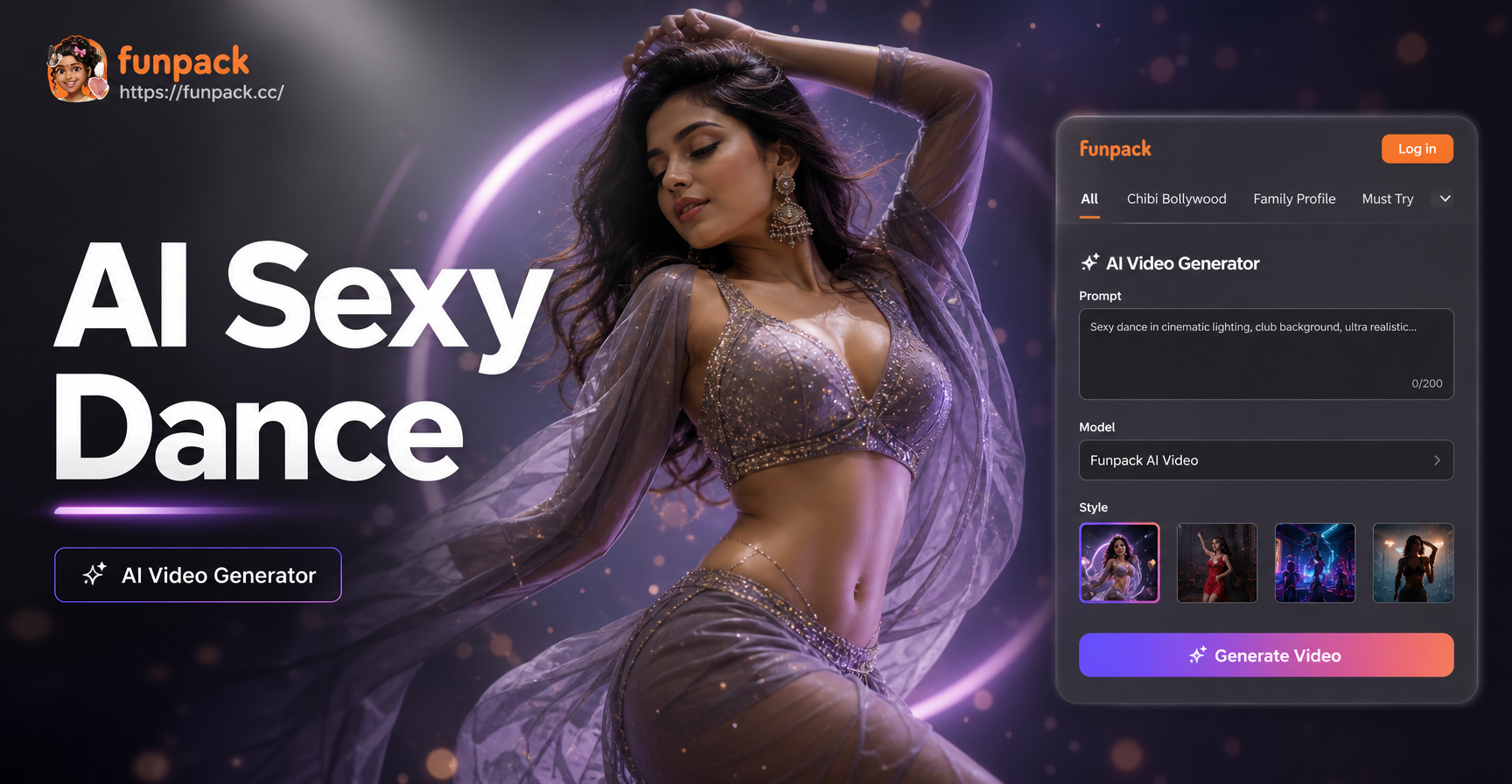 AI sexy dance video transformation example
