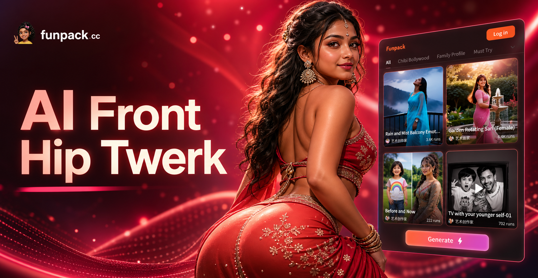 AI generated hip twerk dance video example