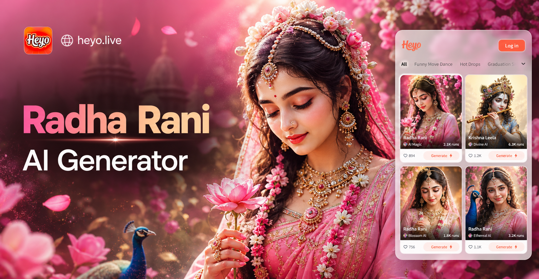 Radha Rani AI generated portrait example