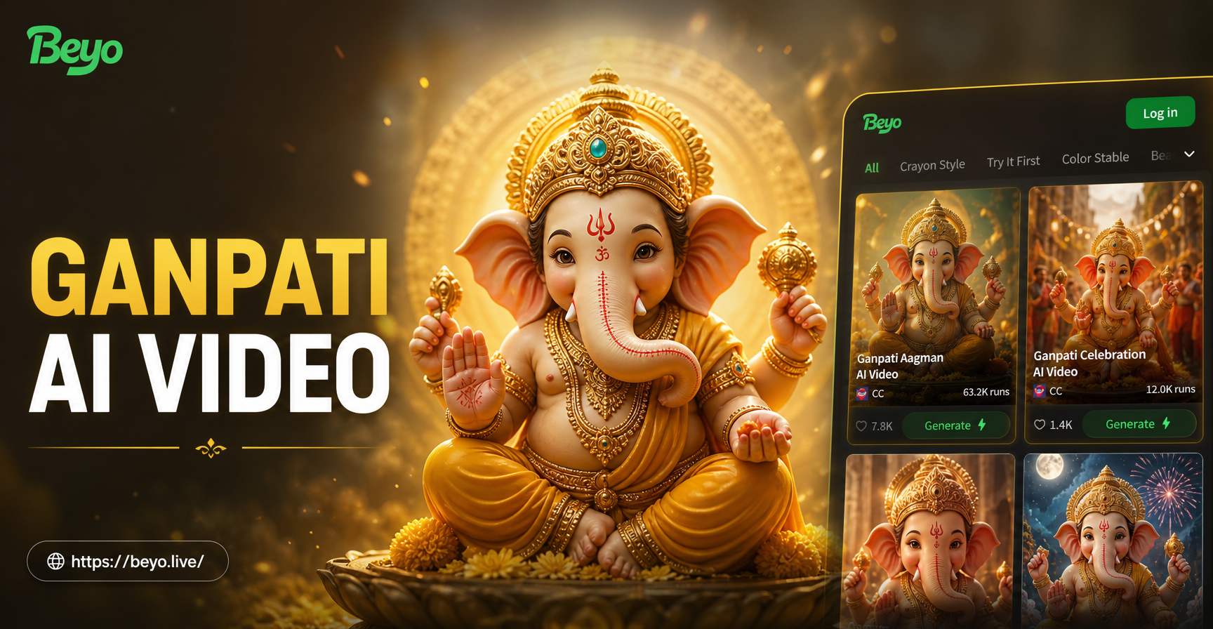 Create Ganpati AI Videos with Magical Effects