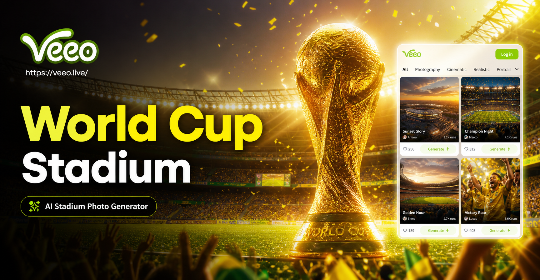 World Cup stadium photo generator AI transformation