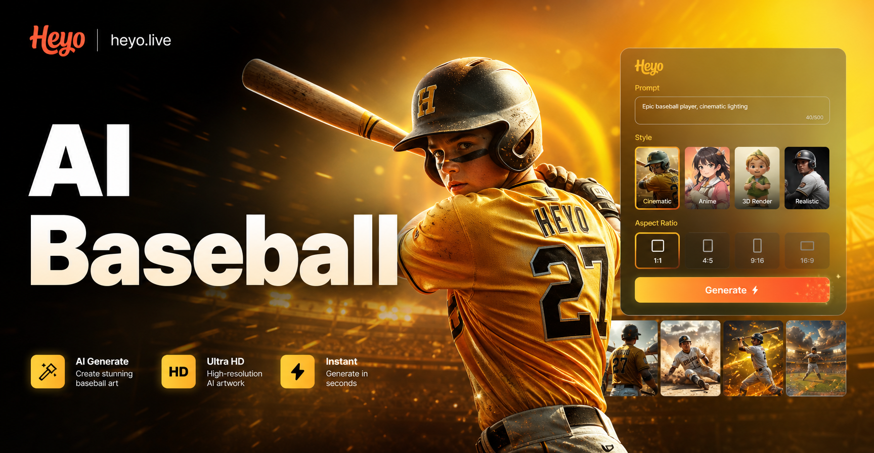 AI Baseball Generator: Create Jerseys, Logos & Lineups