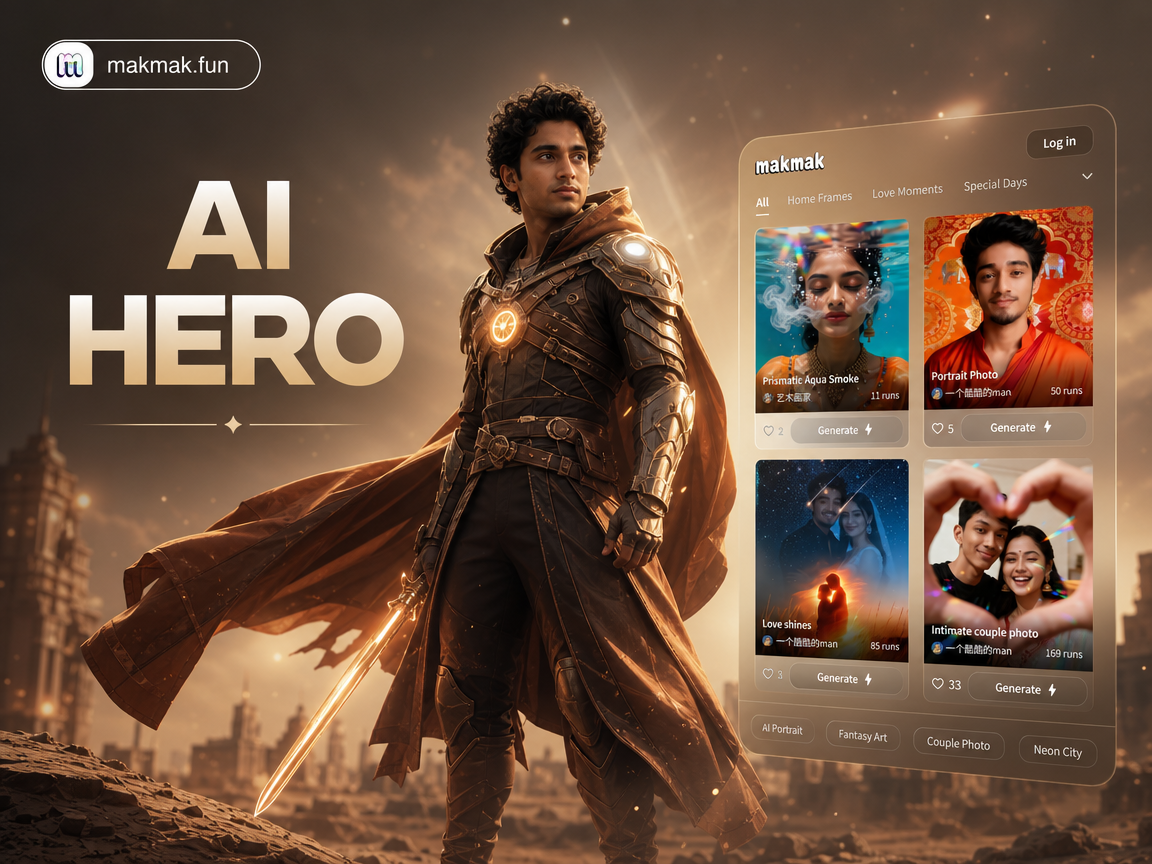 AI action hero transformation from a selfie to a cybernetic warrior