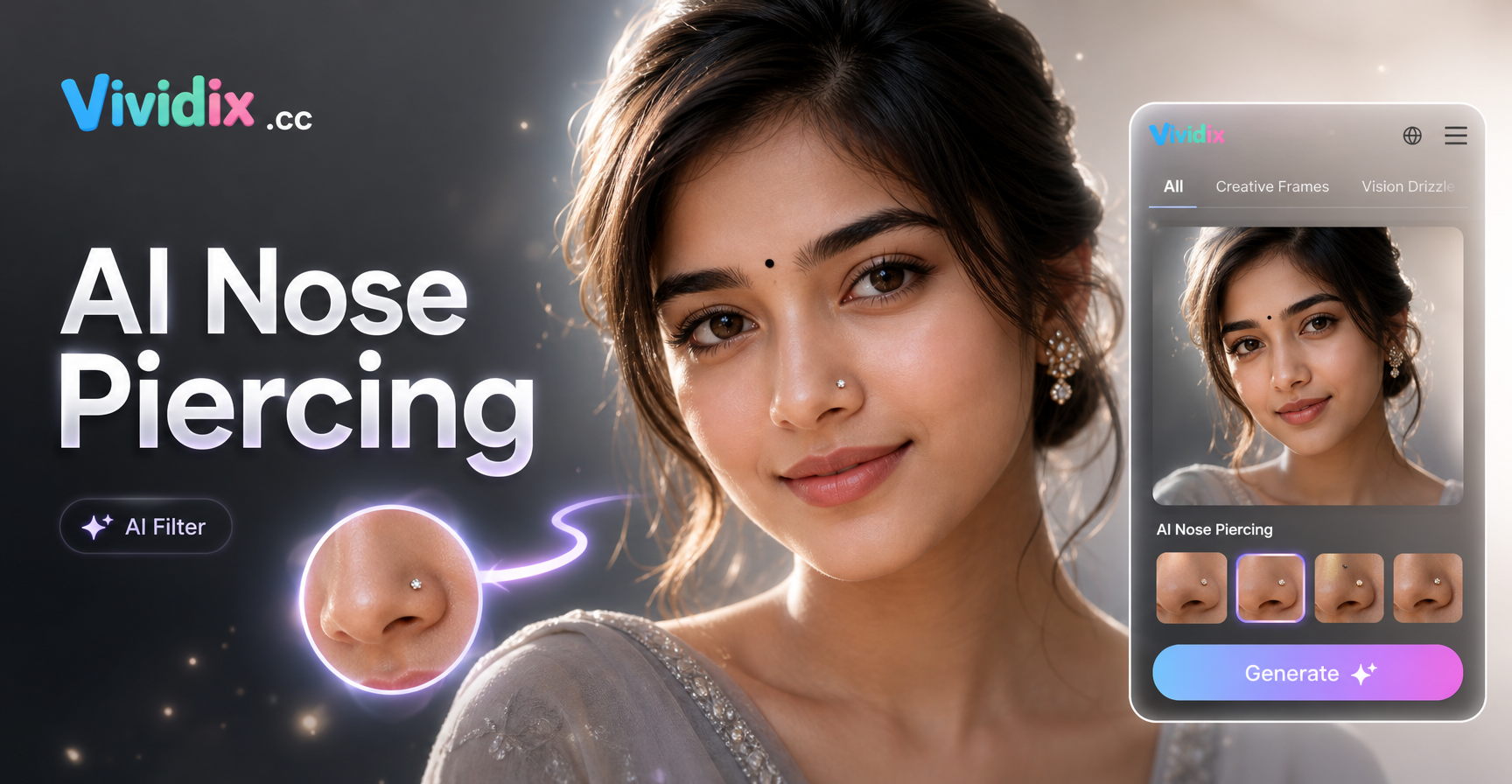 KI-Nasenpiercing-Filter: Virtuelle Piercings sofort ausprobieren