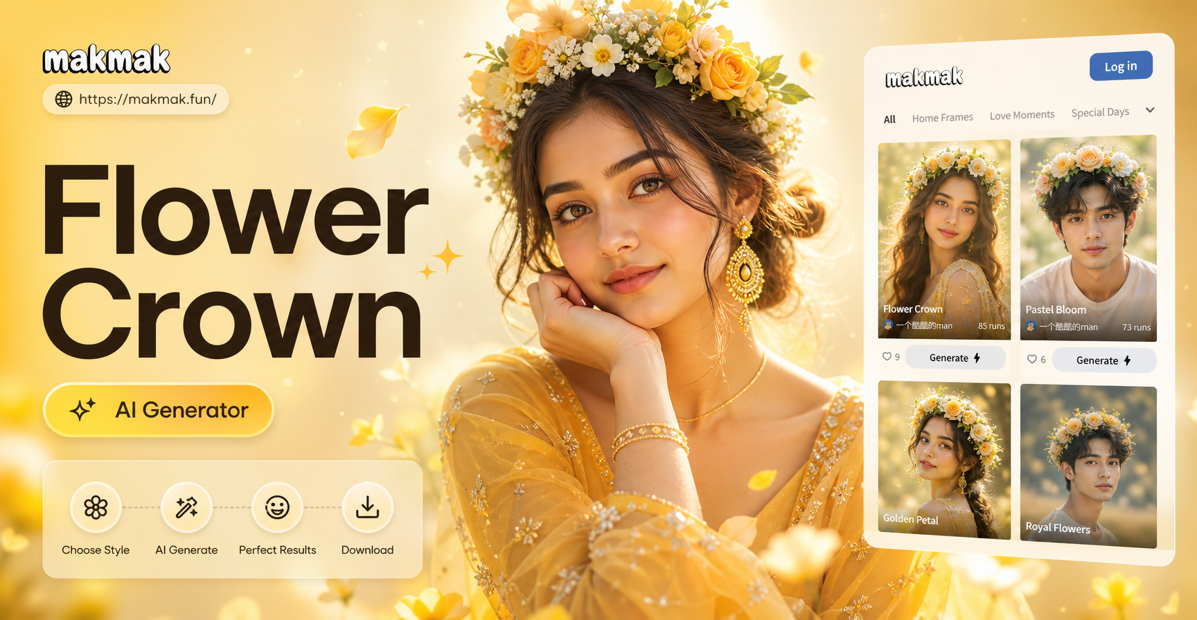Add a Flower Crown AI: Free Virtual Makeover Tool