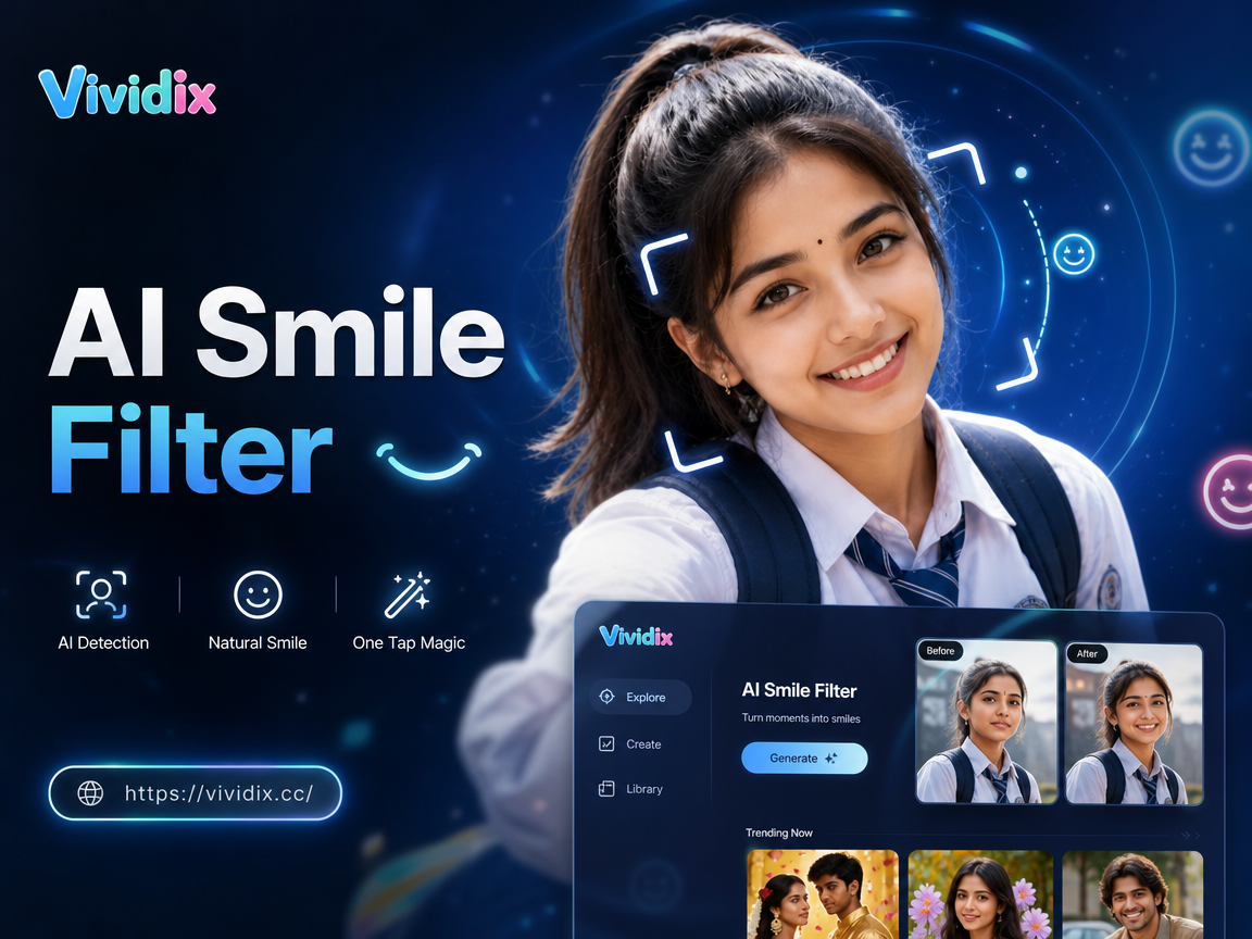 AI smile filter before and after transformation