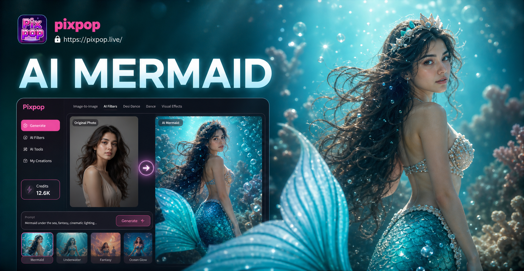 AI Mermaid Filter: Transform Yourself into a Magical Mermaid