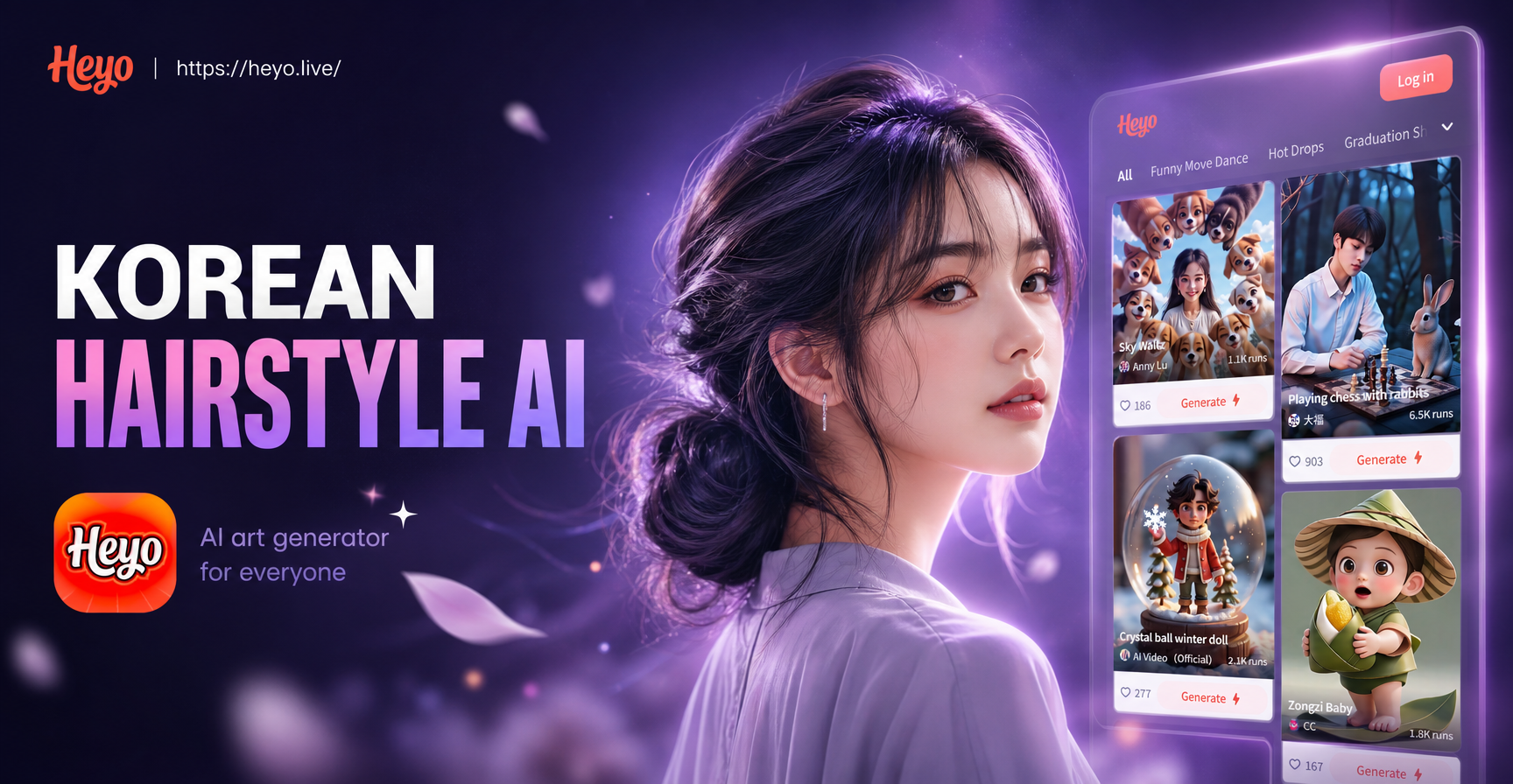 Korean AI hairstyle transformation before and after