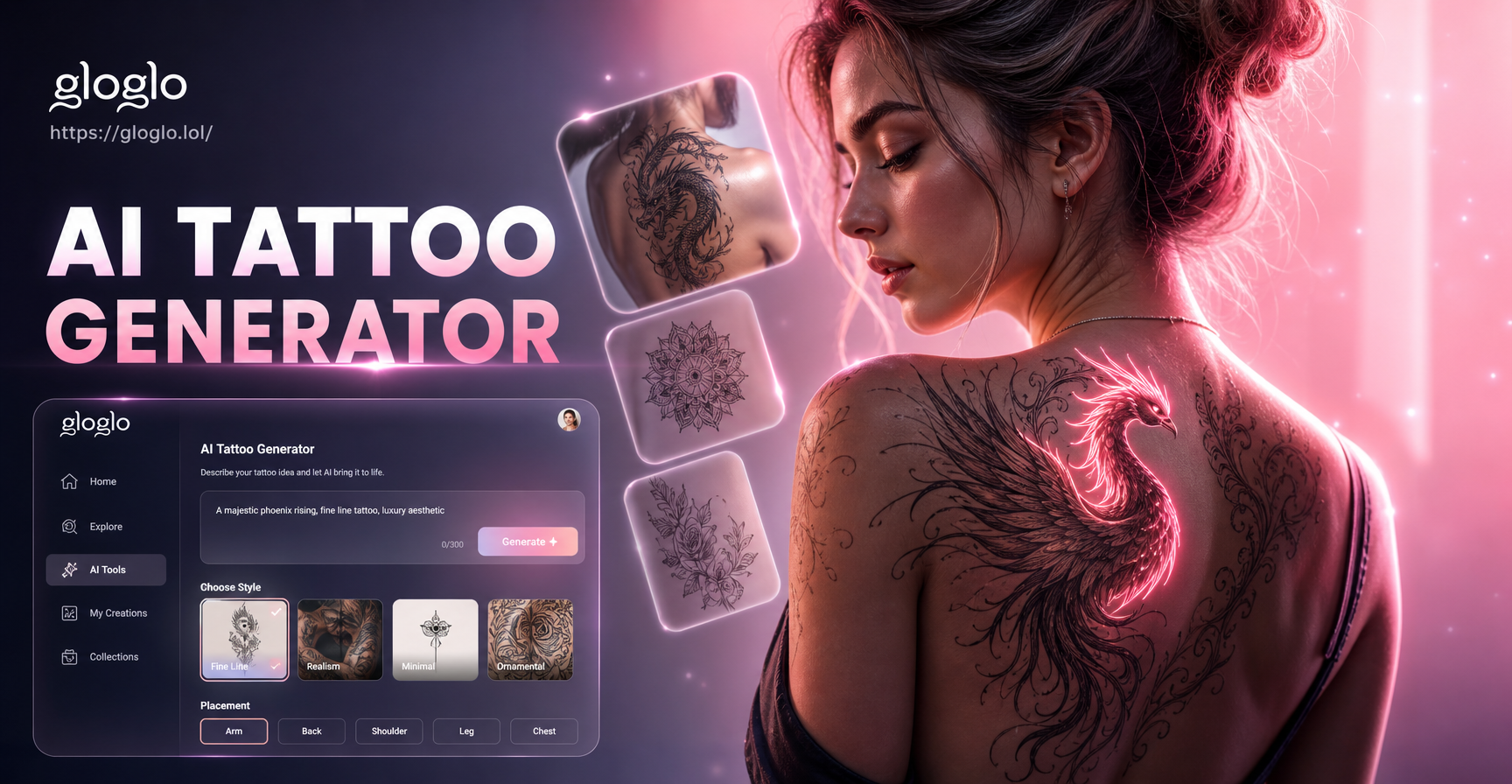 AI generated tattoo design example