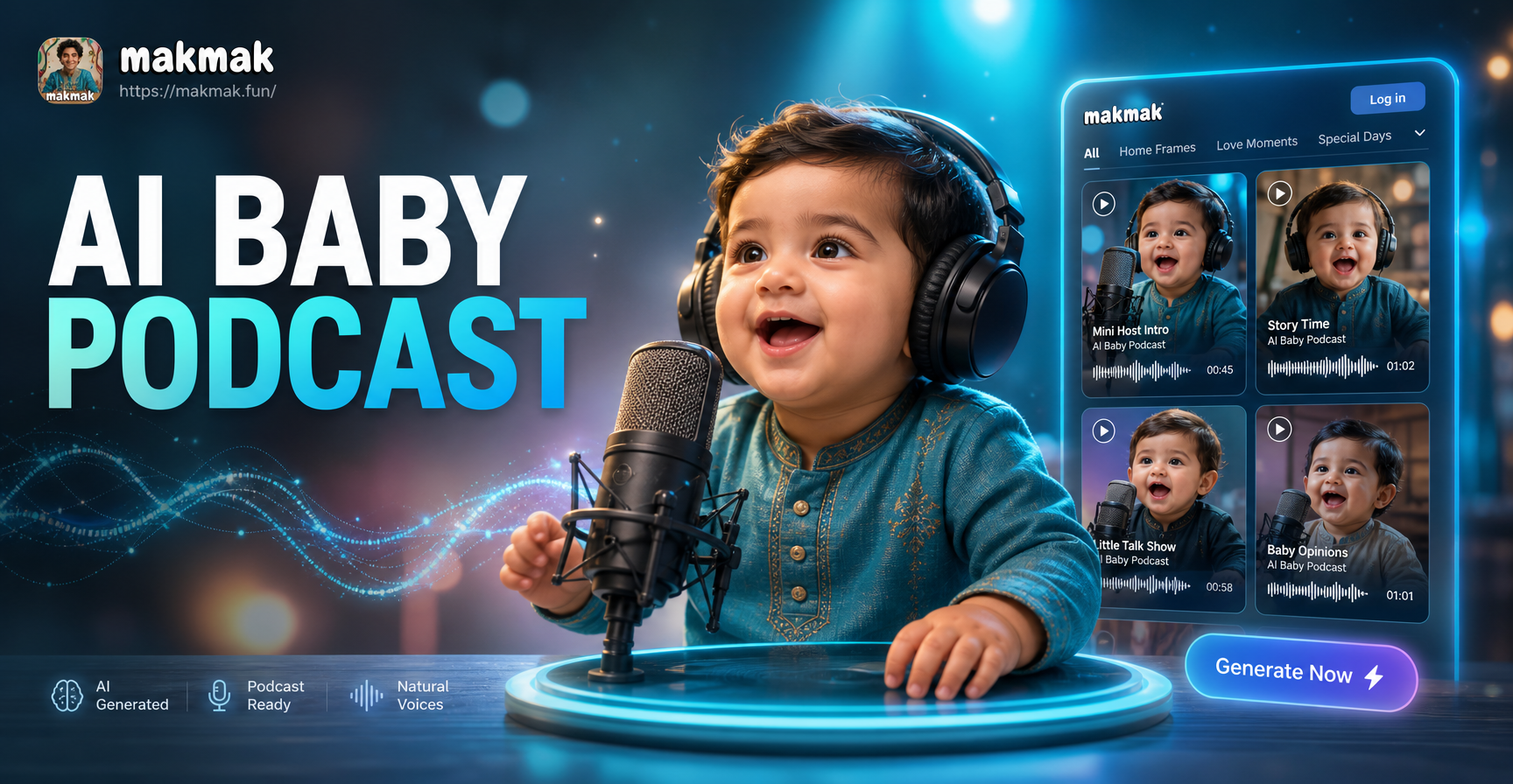 Create Baby Podcasts with AI Voice Magic | Free Generator