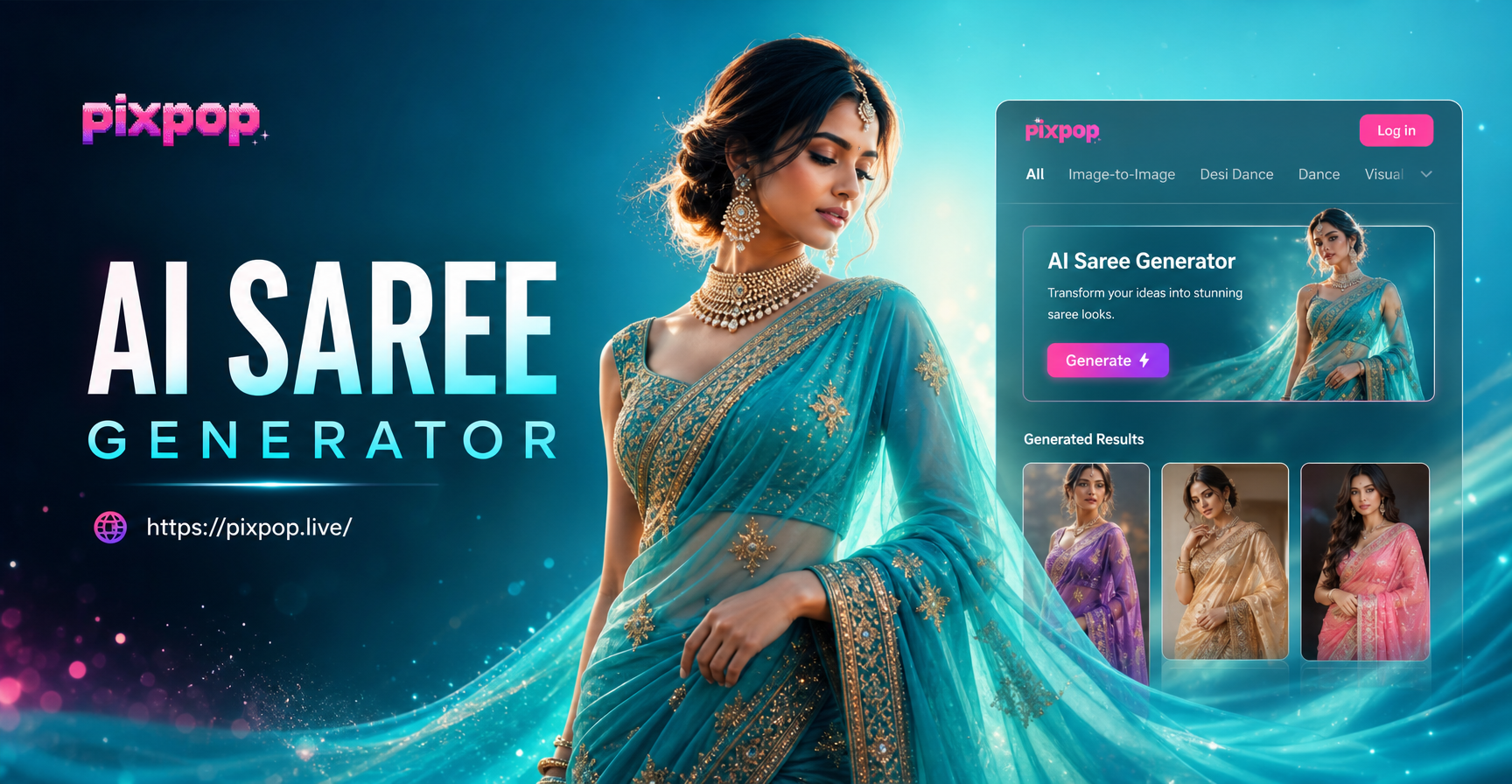 AI Saree Generator | Create Stunning Saree Photos & Videos
