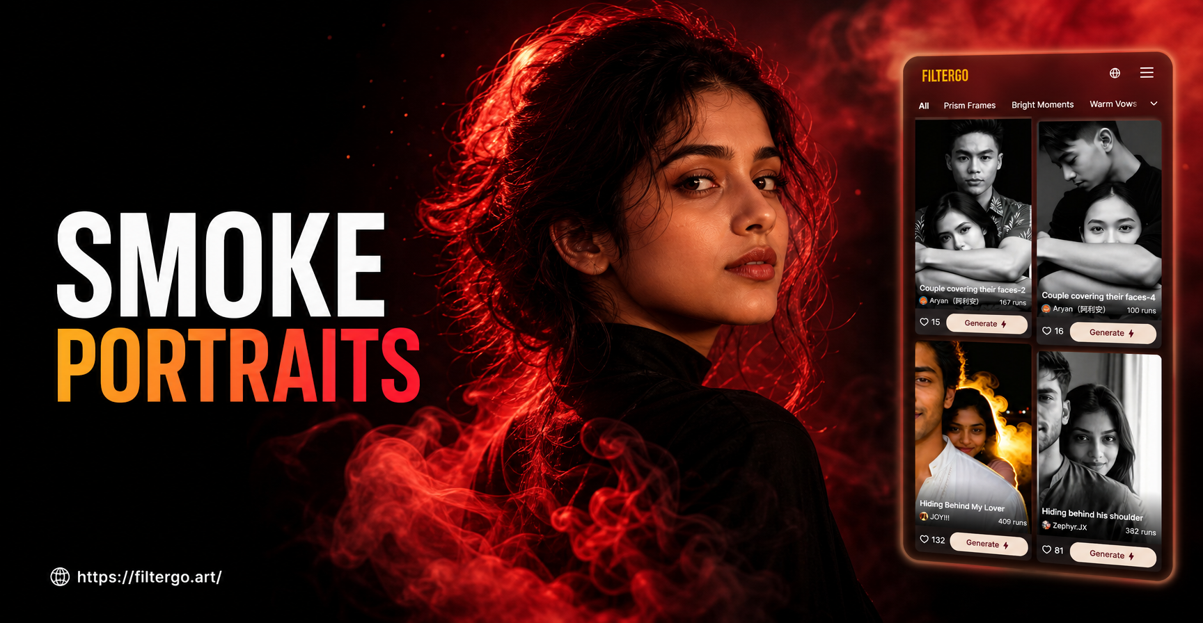 Create Stunning Smoke Background Portrait Photos with AI