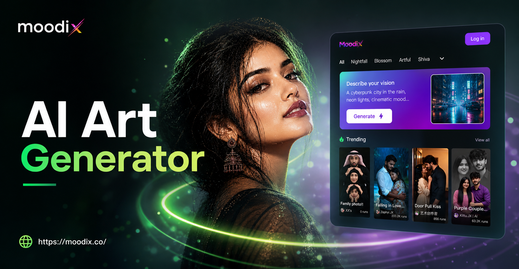 Interface do gerador de desenhos IA mostrando diversos estilos artísticos