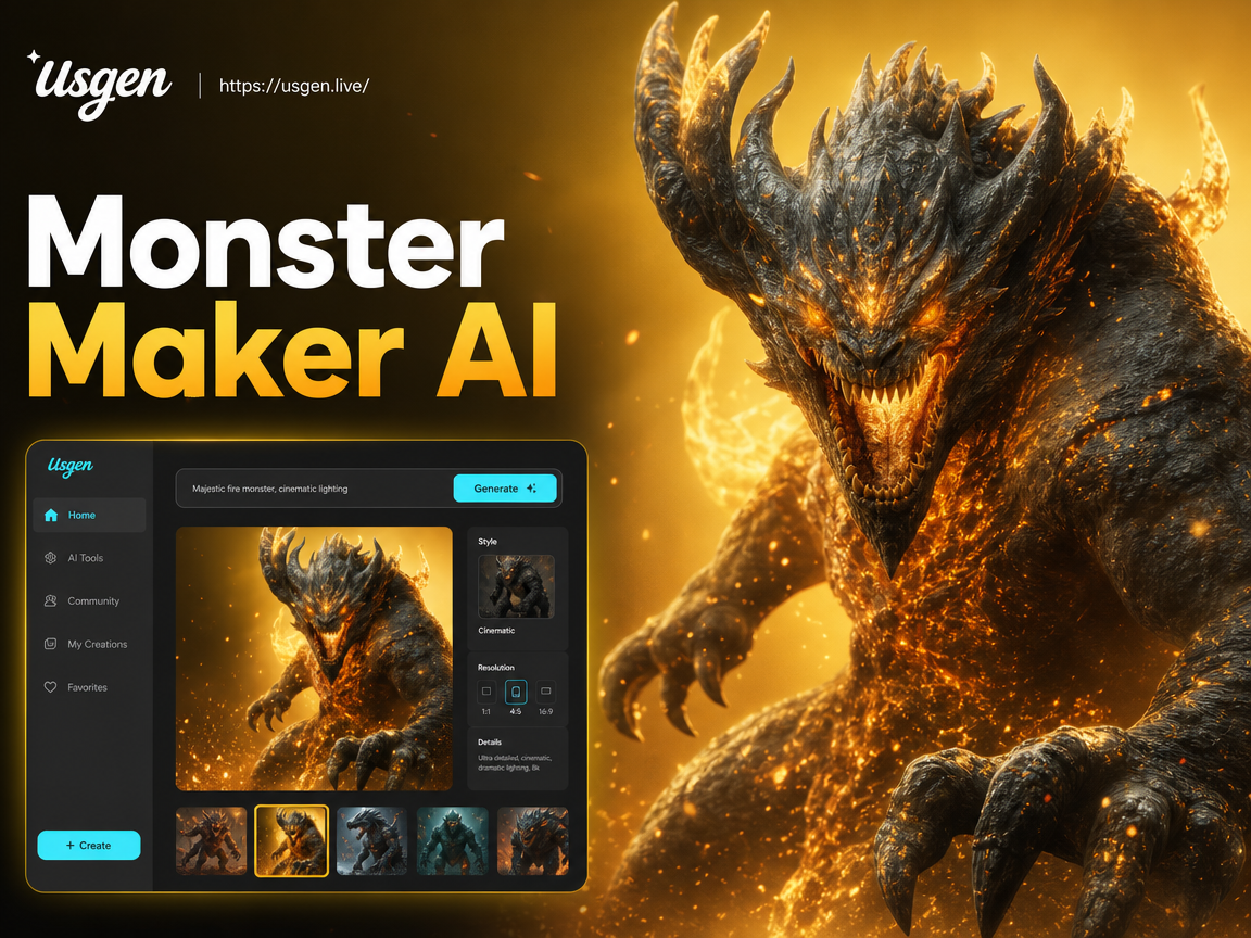 AI Generated Fantasy Dragon Monster