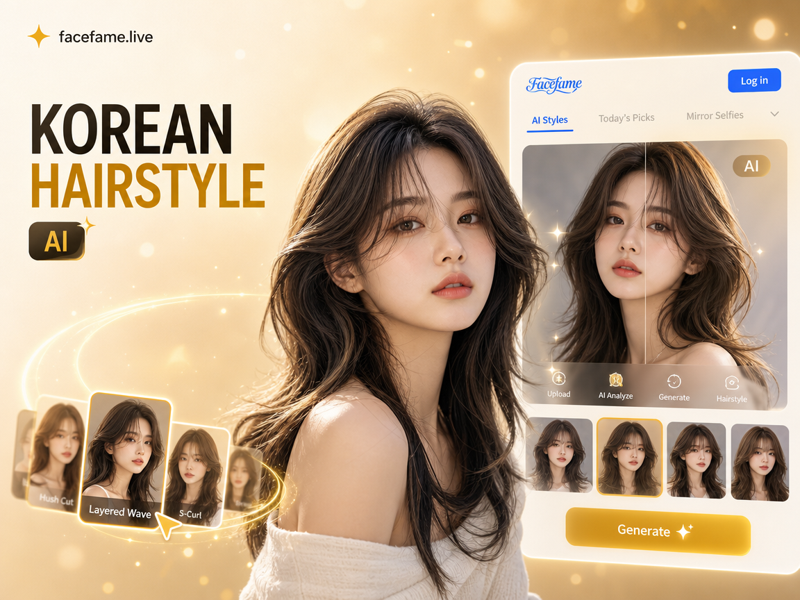韓国ヘアスタイルAI変身結果