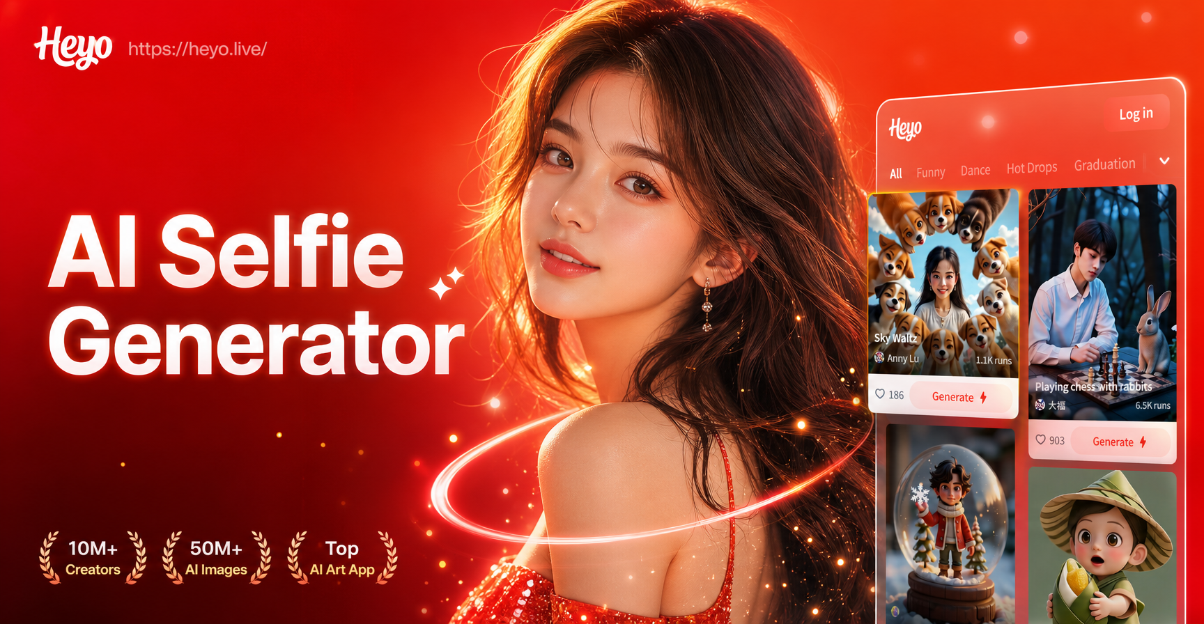 AI Selfie Generator before and after transformation