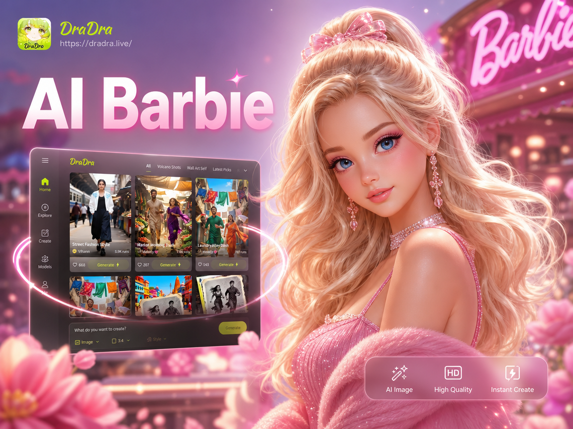 Contoh transformasi AI Barbie Doll
