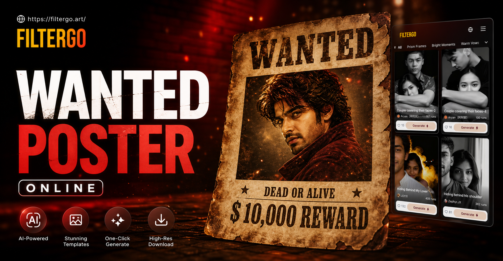 Make a Wanted Poster Online in Minutes | Free AI Generator